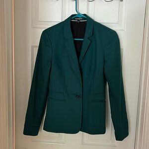 Deep emerald fitted blazer